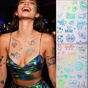 Nuovo Design 2026 Adesivo per Tatuaggi Impermeabile <span class=keywords><strong>Tatuaggio</strong></span> <span class=keywords><strong>Temporaneo</strong></span> <span class=keywords><strong>Personalizzato</strong></span> con Foglia d'Oro - Product Image 6