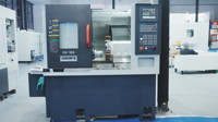 Torno CNC de torreta de 10 estaciones del fabricante chino para sistema Siemens LK-160, torno CNC horizontal de bancada inclinada personalizado