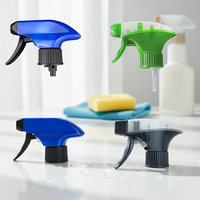 Pulvérisateur à ressort métallique à 360 degrés, toutes couleurs, en PP, 28/400, 28/410, 28/415, avec déclencheur à cliquet rotatif à 360 degrés pour le nettoyage