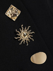 ชุดเสื้อกั๊กแขนกุดสีดำของผู้หญิง, ชุด2ชิ้นเสื้อสูททางการขากว้างแฟชั่น - Product Image 6