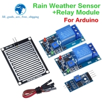 Module de détection de pluie et de gouttes de neige TZT, module météo pour Arduino, module de contrôle de relais, capteur d'eau de pluie