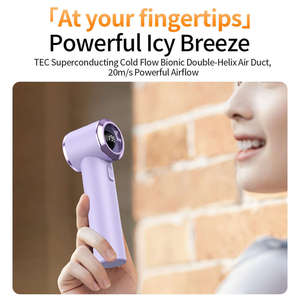 Portable Battery USB Rechargeable Foldable Handheld Fan Flashlight English Outdoor Use Brushless Motor Plastic Eco-Friendly - Product Image 3