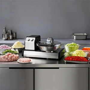 Hachoir à viande électrique commercial compact en acier inoxydable pour légumes et viande - Product Image 1