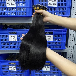 Extensions de cheveux pré-collées à la main, 36 pouces, 1b, mèches de cheveux, anneaux nano, Europe, États-<span class=keywords><strong>Unis</strong></span>, transfrontalier - Product Image 4
