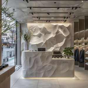 YS-0798 モダンラグジュアリーホワイトファイバーグラスエコフレンドリーレセプションデスクLEDライトカスタマイズオフィス病院モールビューティー - Product Image 2