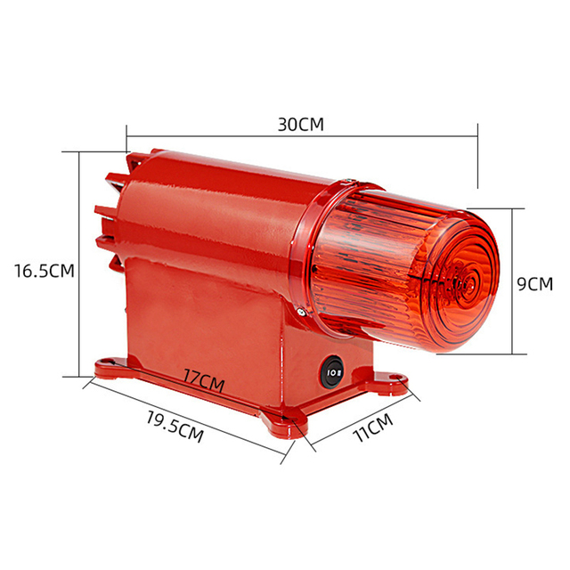 Hot Sale AC Sound and Light Alarm Emergency Siren With Strobe Light Eye-catching Industrial Warning Lights Sounder Warning Siren