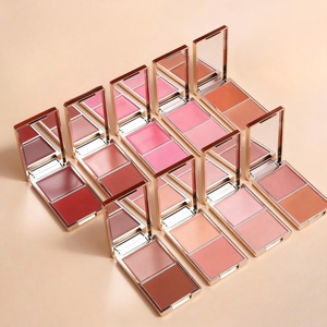 OEM NEU Luxuriöses Goldenes Rouge 2-in-1 Creme-Puder-Rouge Private Label Rosa Veganes Natürliches Wangen- und Lippenpigment Make-up Rouge-Palette - Product Image 2