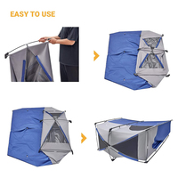Tente de Camping en plein air Portable, imperméable, pliable, avec prise en charge des toilettes, Double douche
