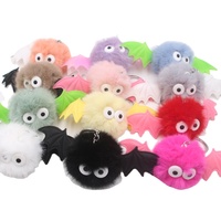 Peluche de chauve-souris mignonne pour Halloween, porte-clés en peluche d'elfe, pendentif mignon, petit diable, ailes dynamiques, porte-clés de voiture