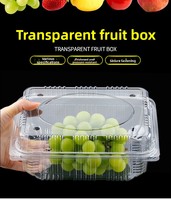 Boîte à fruits en PET transparente, pliable et jetable, pour fraises, raisins, cerises – Vente en gros usine