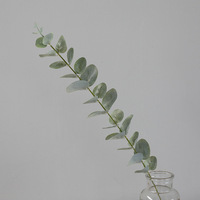 Fleurs d'eucalyptus nordiques en PU imprimées en 3D, feuilles de luxe, différentes couleurs, longues tiges, feuilles d'eucalyptus vertes pour bouquet