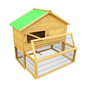 Solido modello all'aperto conigliera unica casa di pollame in legno gabbia per piccoli animali da cortile - Product Image 4