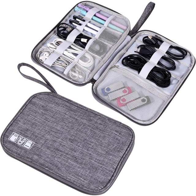 Electronics Organizer Durable Waterproof Carrying Pouch Travel Bag Universal Cable Organizer Storage Accessories