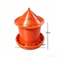 Mangeoire à poulet en plastique à gravité avec couvercle conique anti-gribouillage pour canards, oies, équipement d'élevage de volailles de cour et de ferme, vente en gros