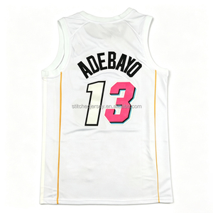 Maillot de basketball homme style 2026 tendance, brodé, 7 Giannis Antetokounmpo 13 Bam Adebayo 3 <span class=keywords><strong>Dwyane</strong></span> <span class=keywords><strong>Wade</strong></span> S-2XL - Product Image 5