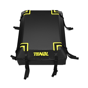 Sac de toit souple étanche Tenbl 400L en PVC, boîte à bagages pliable verrouillable avec bandes réfléchissantes pour la sécurité nocturne, fixation latérale trilatérale - Product Image 1
