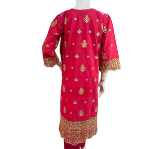 Elegant Women's Embroidered Salwar Kameez Party Wear Pakistan Regular Fit With Chiffon Dupatta - Product Image 3