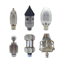 Tuyau d'égout en acier inoxydable, buse de nettoyage rotative, machine de nettoyage de drain, tête de jetter d'égout