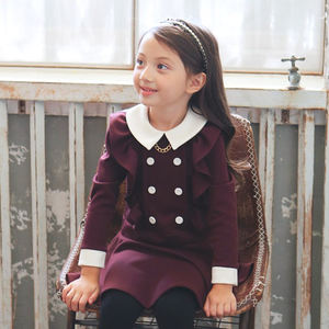 Vestido Infantil de Manga Larga con Estampado Floral para Niña, Estilo Japonés, Productos Maternos e Infantiles - Product Image 3