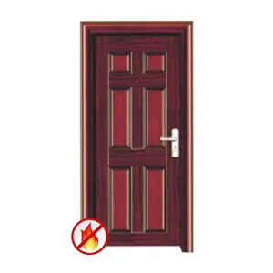 1 Hour BS Primer Wood Door Fire Rated Door Interior Swing Wooden Office Building