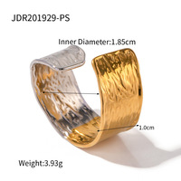Bagues Gaovo tendance géométriques pavées de pierres, plaquées or 18 carats, bicolores or et argent, bijoux en acier inoxydable résistant au ternissement