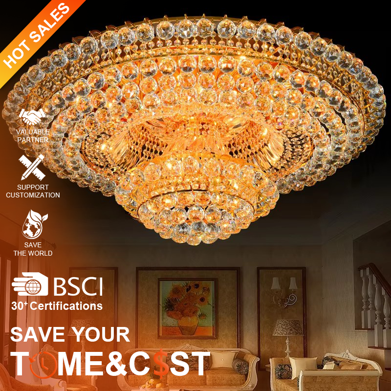 Modern Restaurant Design Led Hanging Crystal Chandelier Luxury Pendant Light Crystal Ceiling Light for Home