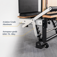 Machine de Pilates en aluminium de luxe durable pour usage commercial, Reformer avec barre de repose-pieds réglable, pour studio de yoga professionnel, écologique