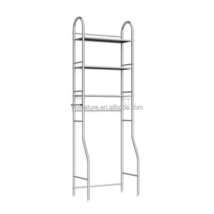 Estantería sobre inodoro de acero inoxidable, estante con 2 piezas y 3 niveles - Product Image 1