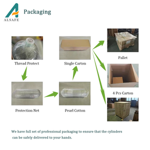Bình khí nén composite ALSAFE 300Bar, đạt chứng nhận CE, ISO, dung tích 0.36 lít, 0.48l, 0.6l, 0.3l, 0.58l, làm bằng sợi carbon - Product Image 6