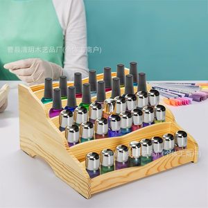Wooden Tiered Eyewear Display <b>Box</b> 7 Layers Eco Friendly <b>Makeup</b> Storage Organizer Desktop Bedroom Living Room Use - Product Image 2