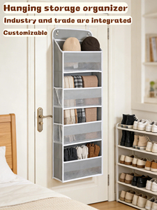 Sac de rangement suspendu pour porte, robuste, avec 7 compartiments, pour salle de bain, placard - Product Image 1