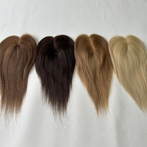 Listo para enviar: Topper <span class=keywords><strong>de</strong></span> cabello humano virgen <span class=keywords><strong>natural</strong></span> <span class=keywords><strong>de</strong></span> 8 pulgadas <span class=keywords><strong>con</strong></span> base mono <span class=keywords><strong>de</strong></span> PU, para añadir volumen en la corona, <span class=keywords><strong>con</strong></span> clips y cinta adhesiva. - Product Image 4
