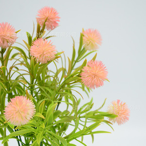Bouquet de fleurs artificielles en pissenlit Dongchen Crafts, en plastique jaune, rose et orange, pour la décoration de la maison, du bureau et les accessoires de mariage - Product Image 2