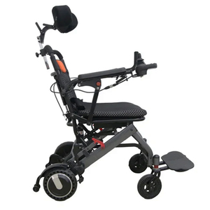 <span class=keywords><strong>Fauteuil</strong></span> <span class=keywords><strong>roulant</strong></span> électrique pliable <span class=keywords><strong>tout</strong></span>-<span class=keywords><strong>terrain</strong></span> avec pneus alvéolés avant de <span class=keywords><strong>6</strong></span> pouces et <span class=keywords><strong>roue</strong></span> motrice arrière de 8 pouces, absorption des chocs pour les déplacements en extérieur - Product Image 6