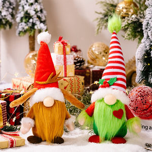 2023 New Christmas Plush Toy <strong>Grinch</strong> Rudolph Faceless Doll Christmas Gift Party Decoration Home Table Decoration - Product Image 4