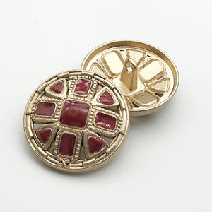 Bottoni Vintage per Cappotti e Giacche, Motivo a Pois, Bottoni in Metallo per Abbigliamento, Ecologici, Placcati Oro, in Lega Decorativa - Product Image 2