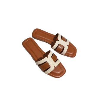 Hot Sale Luxury Designer Women <b>Slippers</b> Flat Casual Ladies Sandals High Quality Leather Luxury Women's <b>Slippers</b> - Product Image 6