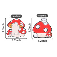 En gros, Pin's en émail souple et métal, motifs chat mignon et champignon, style Kawaii, personnalisables en gros, pour sac à dos