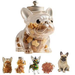 Cute <b>Dog</b> Themed Glass Snack <b>Jar</b> Food Storage Container Snack Container With Lid For Kitchen Design For <b>Dog</b> <b>Treat</b> Snack Canister - Product Image 5