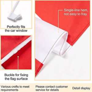 Accessoires pour supporters pour la Coupe du Monde 2026 : Drapeau de voiture américain, Housse de capot, Housse de rétroviseur - Product Image 5