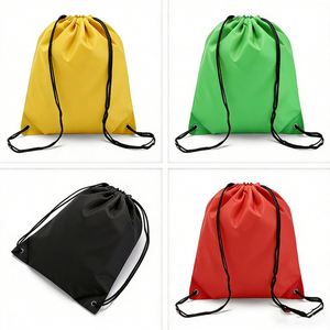 Custom Print Logo Color Polyester Bags Sports Shoe Gym Sack Durable Waterproof <b>Drawstring</b> <b>Backpack</b> for Travel - Product Image 1