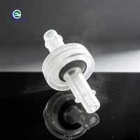 Transparante PP membraan micro plastic terugslagklep dubbel gebruik gas vloeistof anti-terugstroom fitting voor vernevelaar koffiemachine