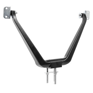 Schienale in alluminio. Nero opaco. Bussola multiposizione. Montaggio del rivestimento. Flangia di fissaggio. Angoli di 100 e 90 gradi. - Product Image 1