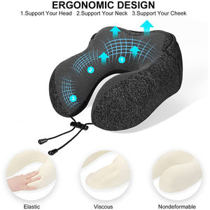 Almohada de Viaje Ergonómica Extra Grande en Forma de U, Almohada de Viaje para el Cuello con Capucha - Product Image 3