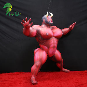 Dessin animé Muscle Man fitness figure PVC modèle jouet poupée <span class=keywords><strong>gonflable</strong></span> Cornu mal <span class=keywords><strong>homme</strong></span> <span class=keywords><strong>gonflable</strong></span> diable pour l'affichage - Product Image 2