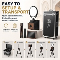 Draagbare DSLR Fotohokje Kiosk 15,6 Inch Smart Touchscreen Bruiloft Receptie Entertainment Apparaat