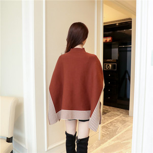 Nouveau châle en coton coréen automne 2024, manteau-cape, pull, <span class=keywords><strong>cardigan</strong></span> ample <span class=keywords><strong>mi</strong></span>-<span class=keywords><strong>long</strong></span> pour femmes - Product Image 4