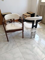 XY Chaise de Salle à Manger/Maquillage Luxe de Haute Qualité en Laine d'Agneau/Velours, Design Moderne Simple, Meuble de Salon en Bois Massif