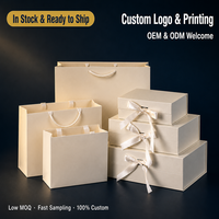 Boîtes personnalisées OEM ODM écologiques en une seule pièce, impression UV, imperméables, réutilisables, vente en gros, emballage cadeau pliable avec ruban, ISO