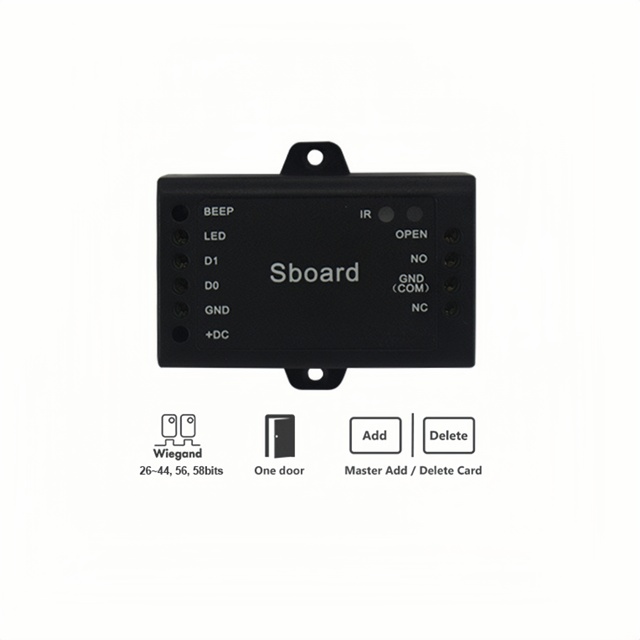 Single Door Controller Mini RFID Access Control Board Panel Remote Control Wiegand 26 Bit Input Support Master Card